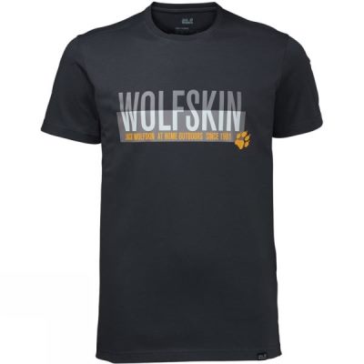 Tee Jack Wolfskin Slogan Hombre - Negras - Chile NXH347920